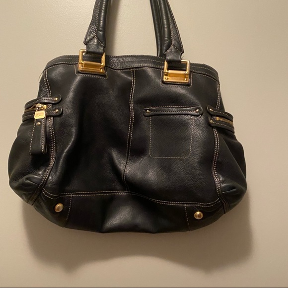 B. Makowsky Black Leather tote bag - Picture 5 of 16